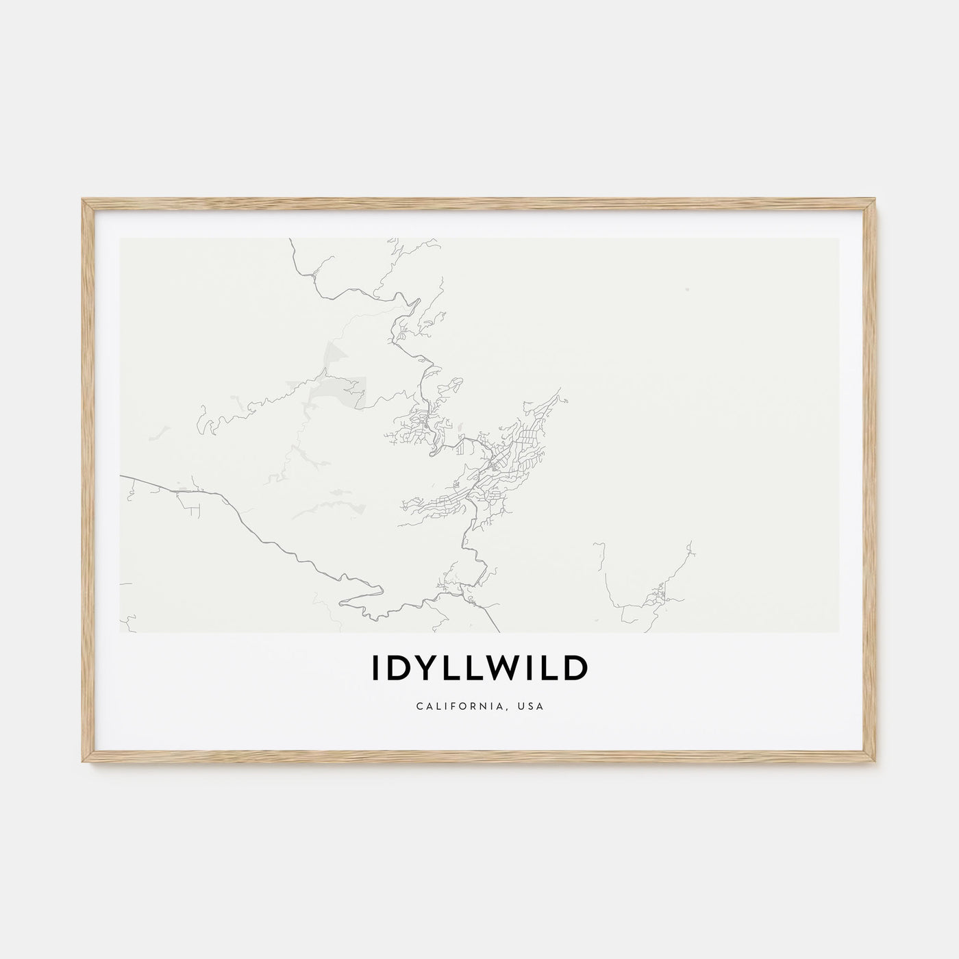 Idyllwild Map Landscape Poster