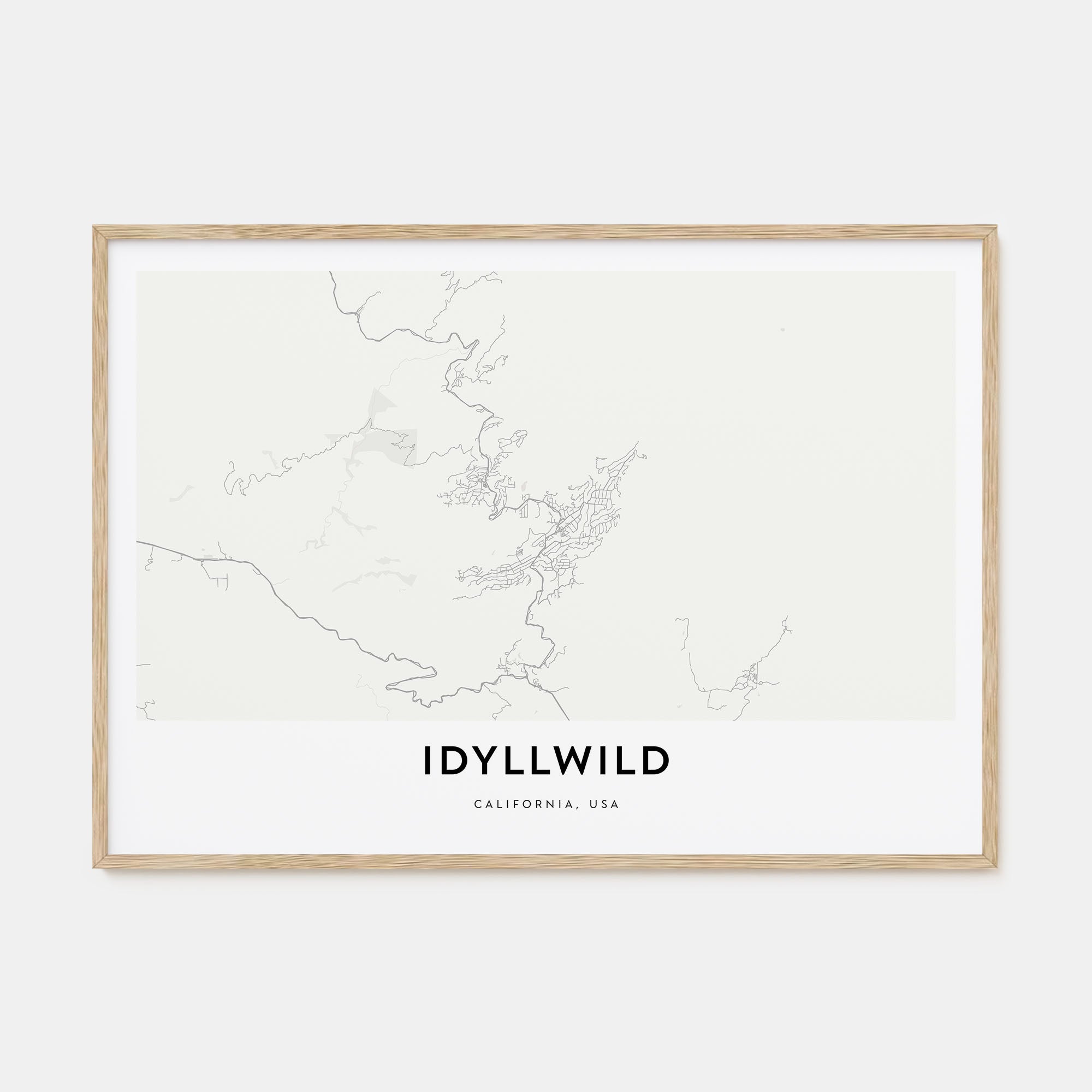 Idyllwild Map Landscape Poster