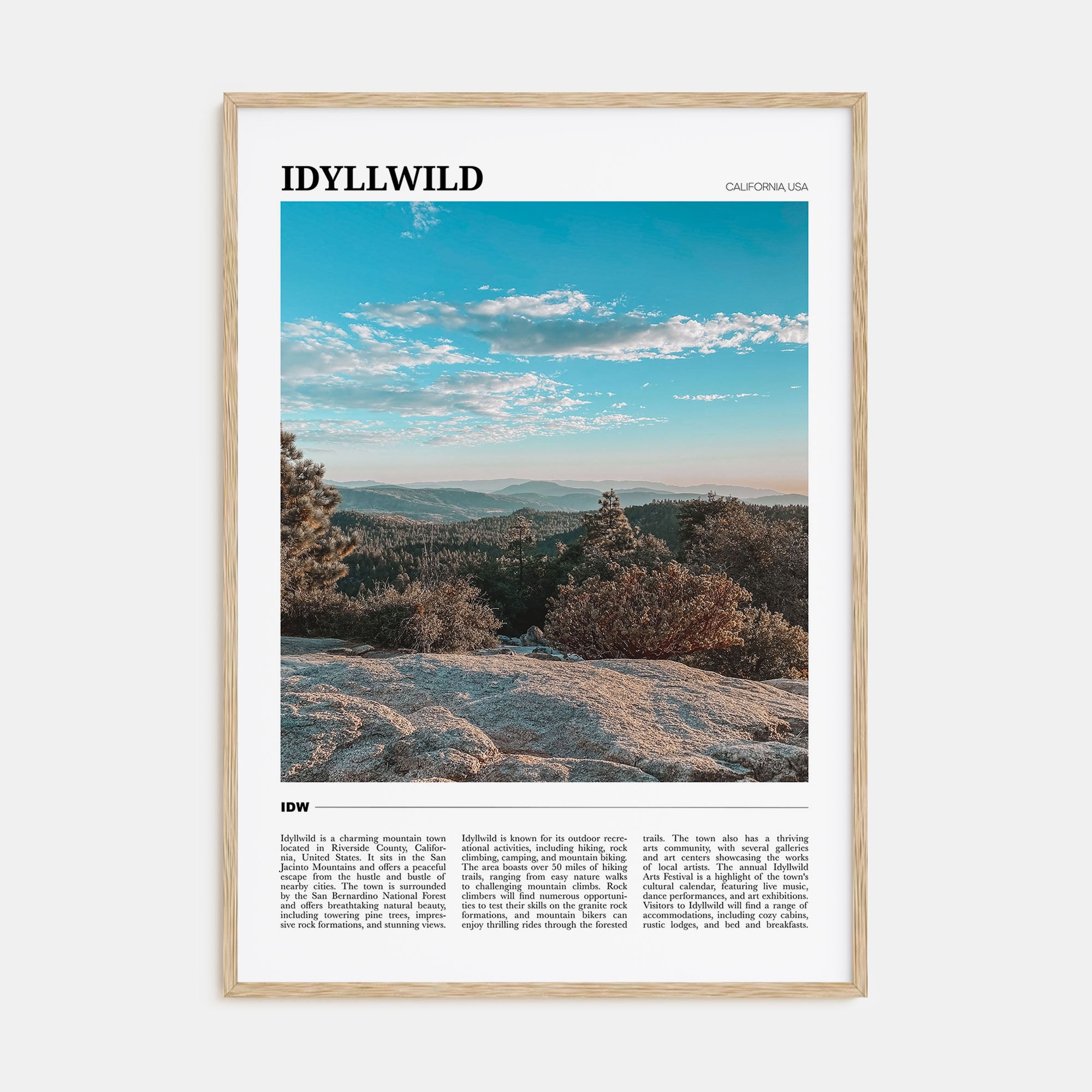 Idyllwild Travel Color Poster