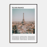 Île-de-France Travel Color Poster