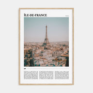 Île-de-France Travel Color Poster