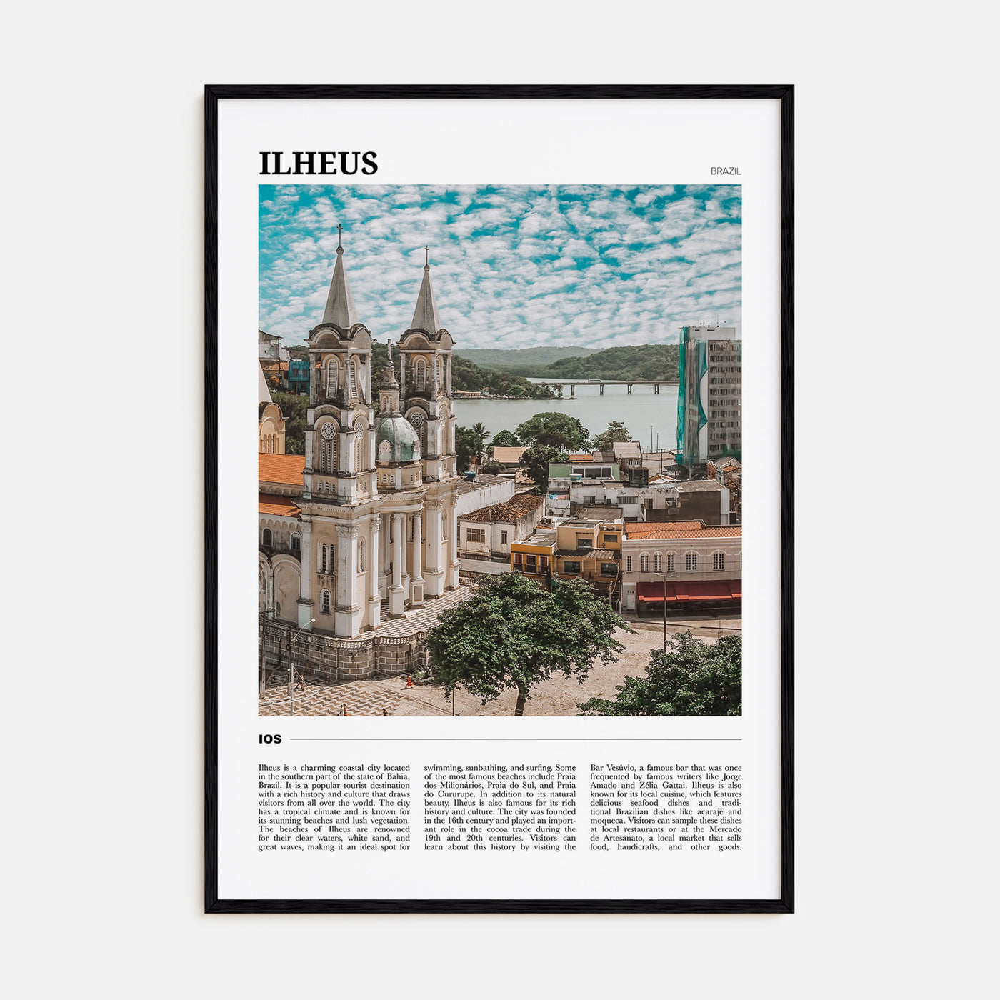 Ilheus Travel Color Poster