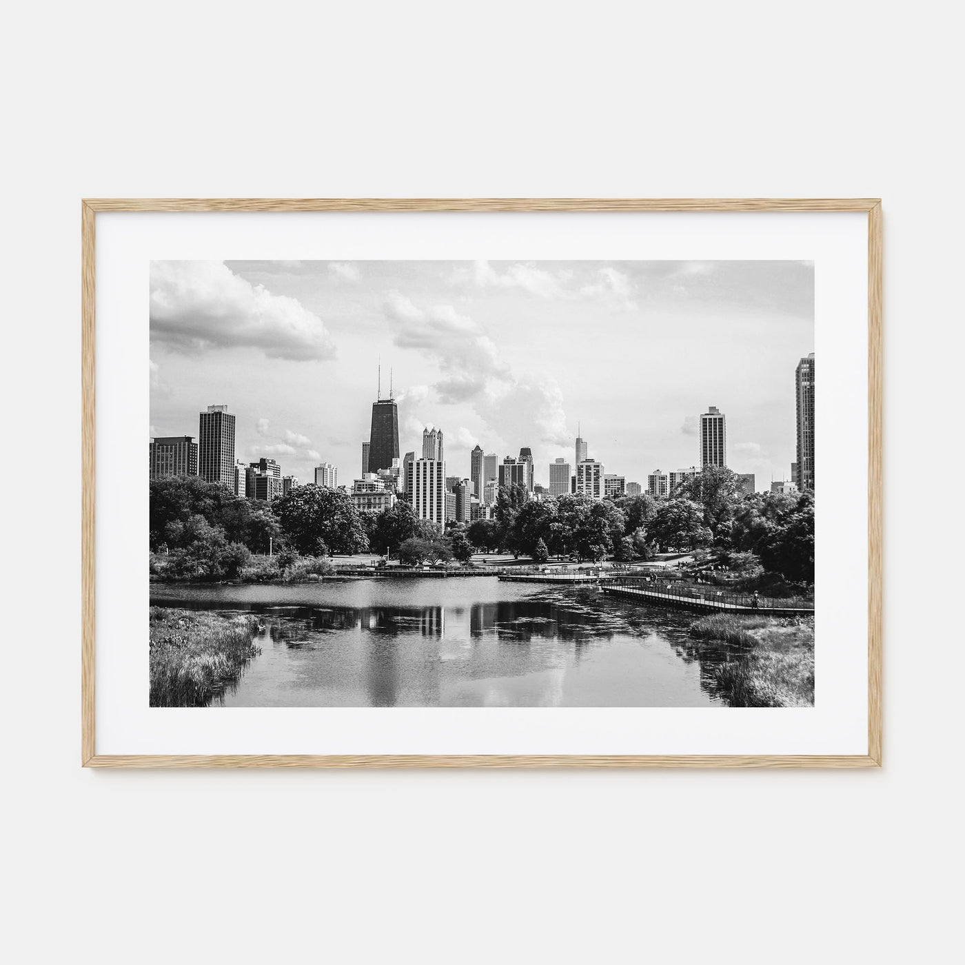 Illinois Landscape B&W Poster
