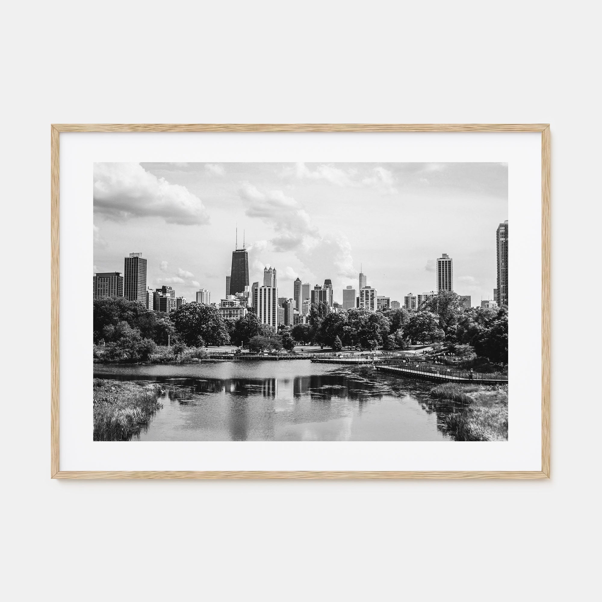 Illinois Landscape B&W Poster