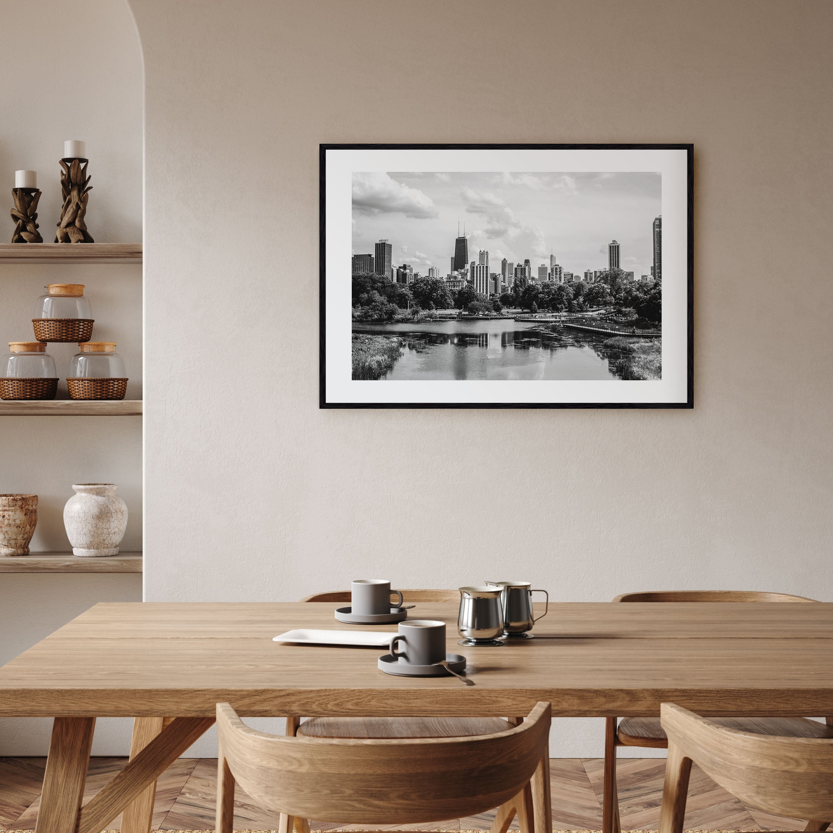 Illinois Landscape B&W Poster