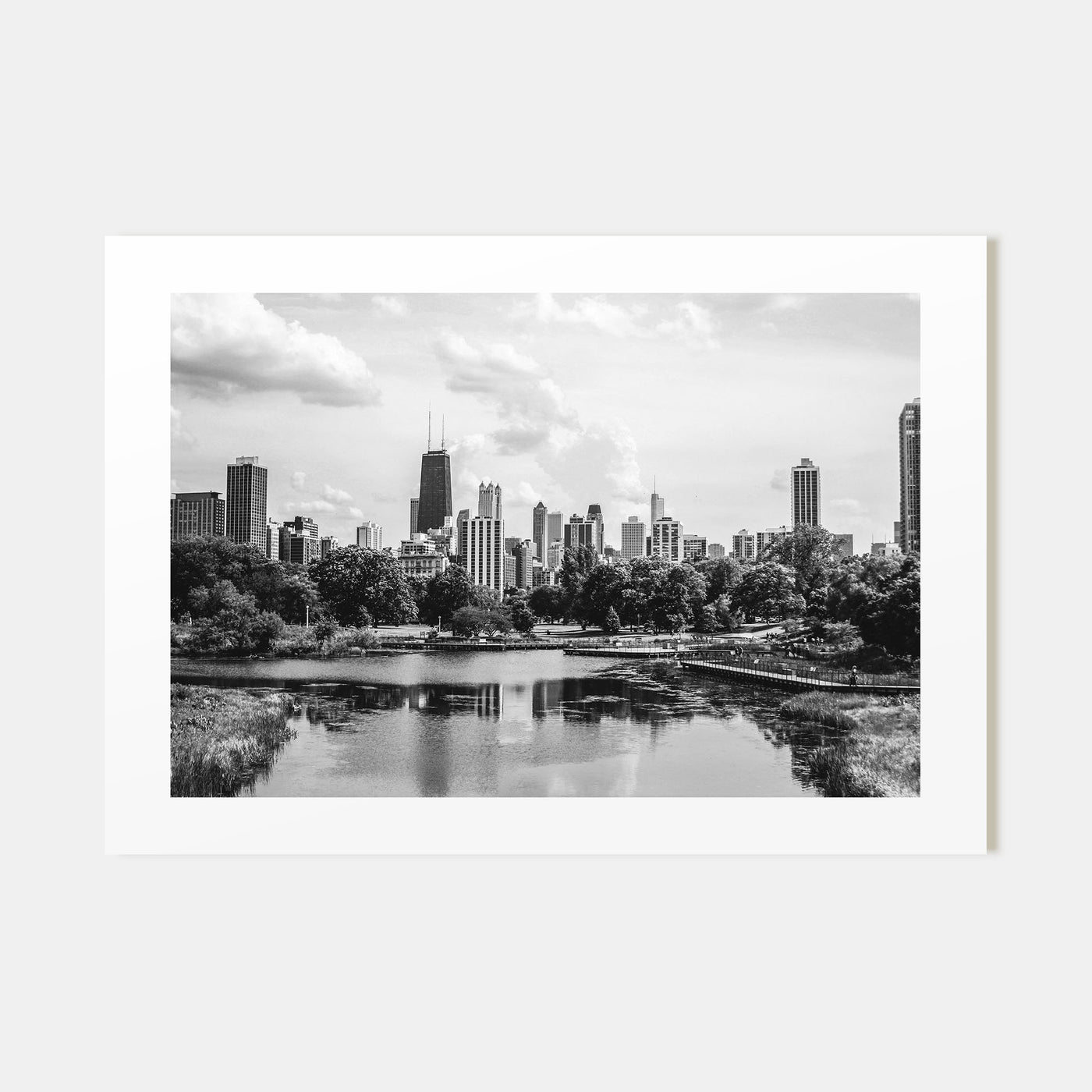 Illinois Landscape B&W Poster