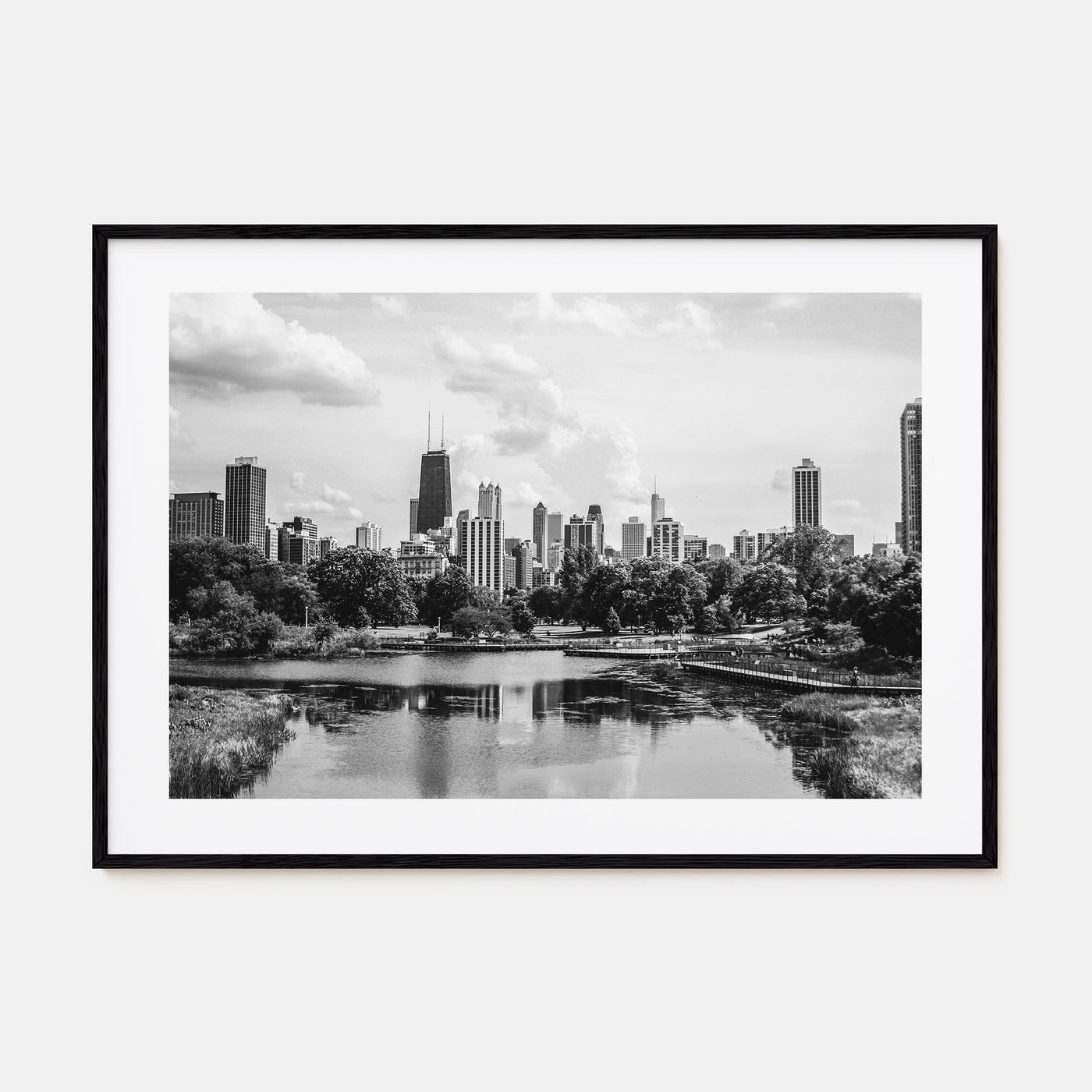 Illinois Landscape B&W Poster