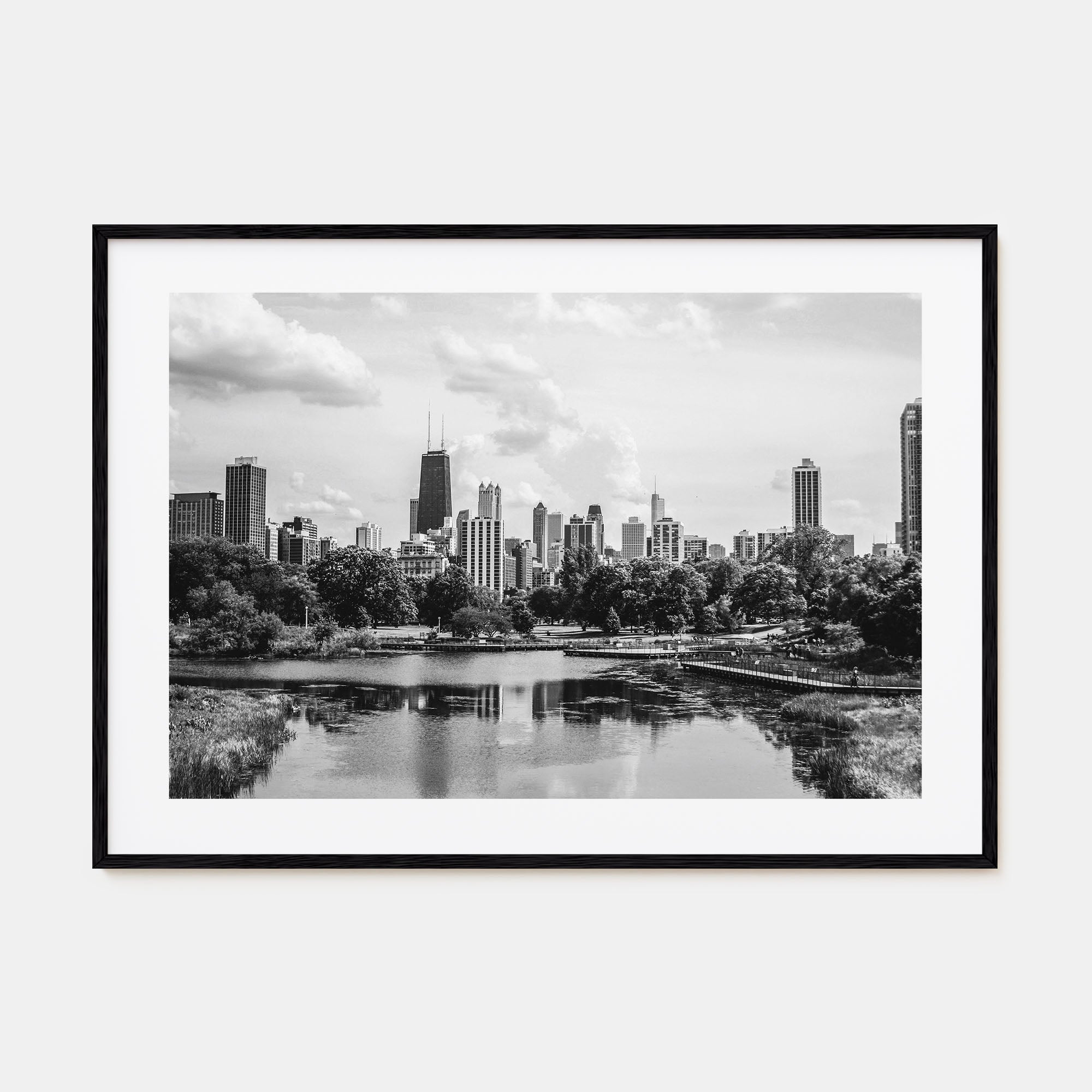 Illinois Landscape B&W Poster