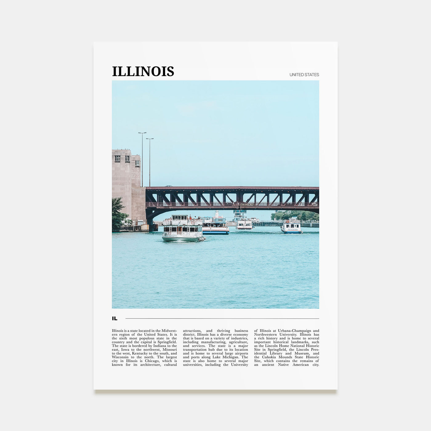 Illinois Travel Color No 2 Poster