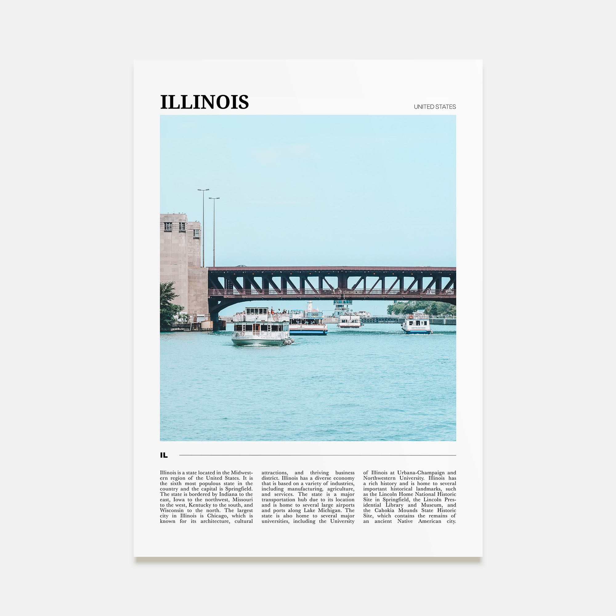 Illinois Travel Color No 2 Poster