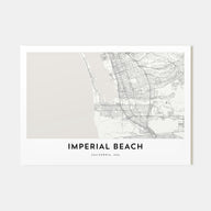 Imperial Beach Map Landscape Poster
