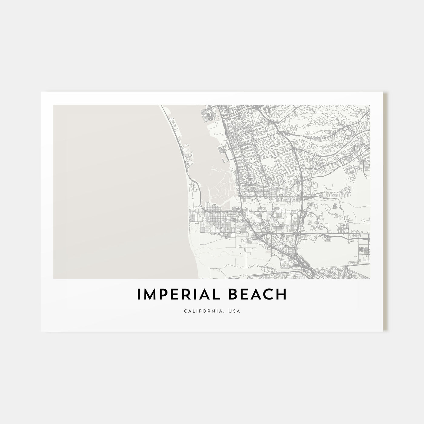 Imperial Beach Map Landscape Poster