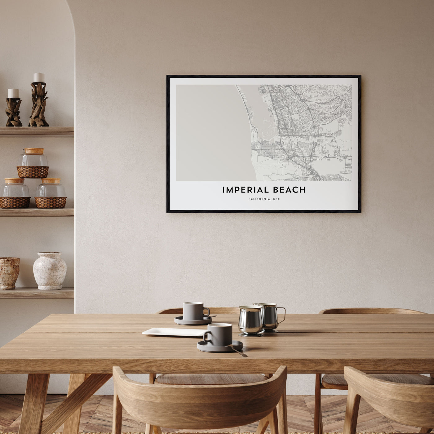 Imperial Beach Map Landscape Poster