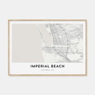 Imperial Beach Map Landscape Poster