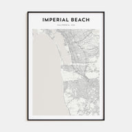 Imperial Beach Map Portrait Poster