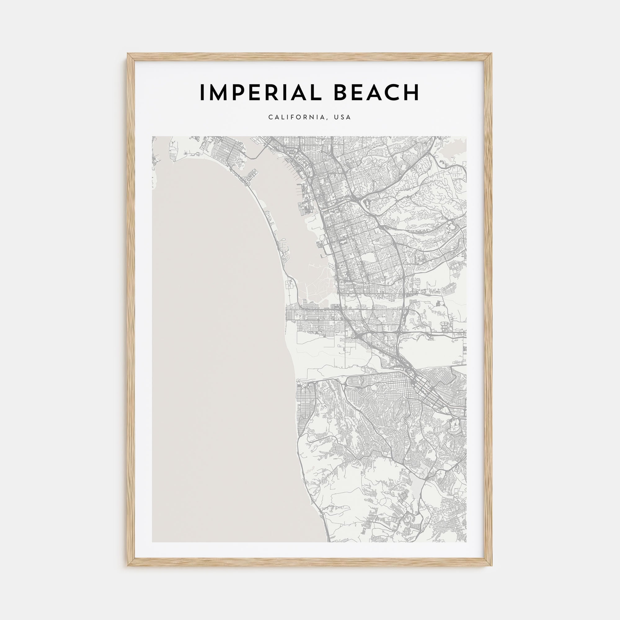 Imperial Beach Map Portrait Poster