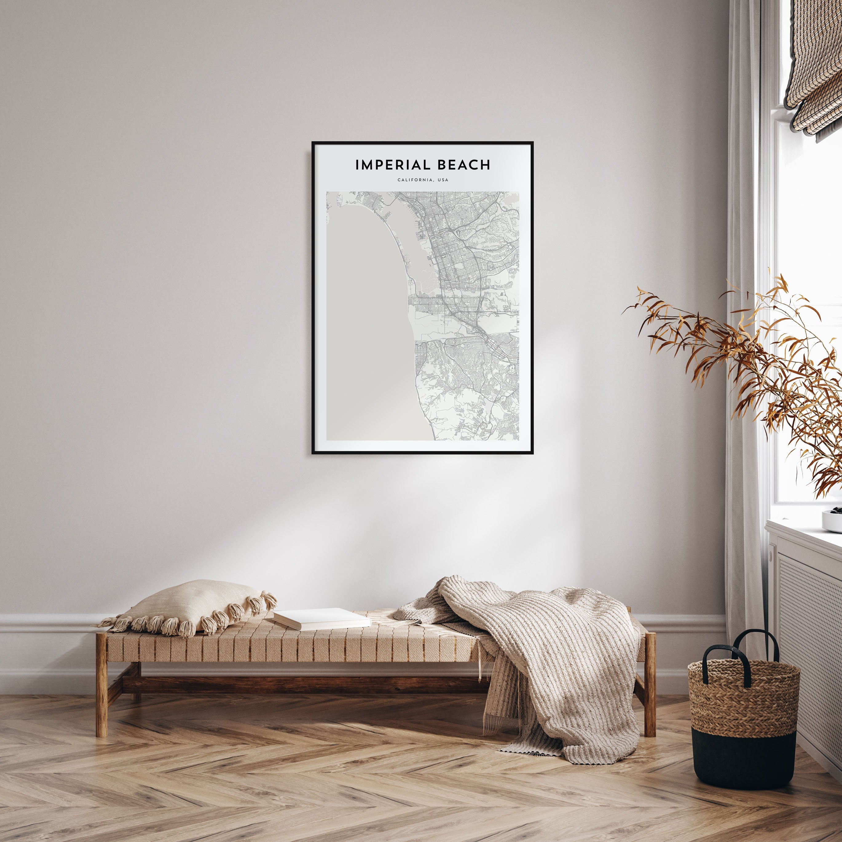 Imperial Beach Map Portrait Poster