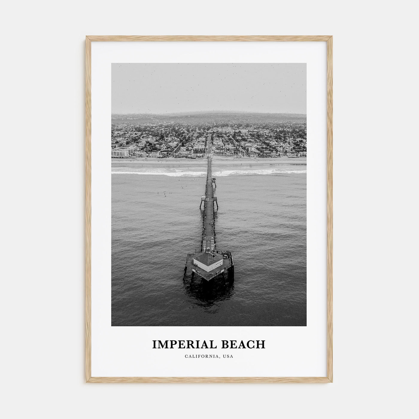Imperial Beach Portrait B&W Poster