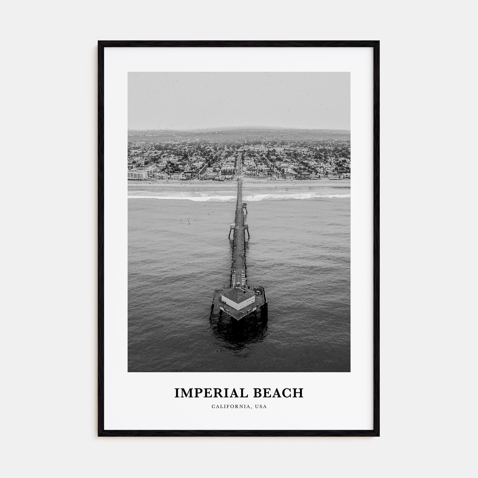 Imperial Beach Portrait B&W Poster