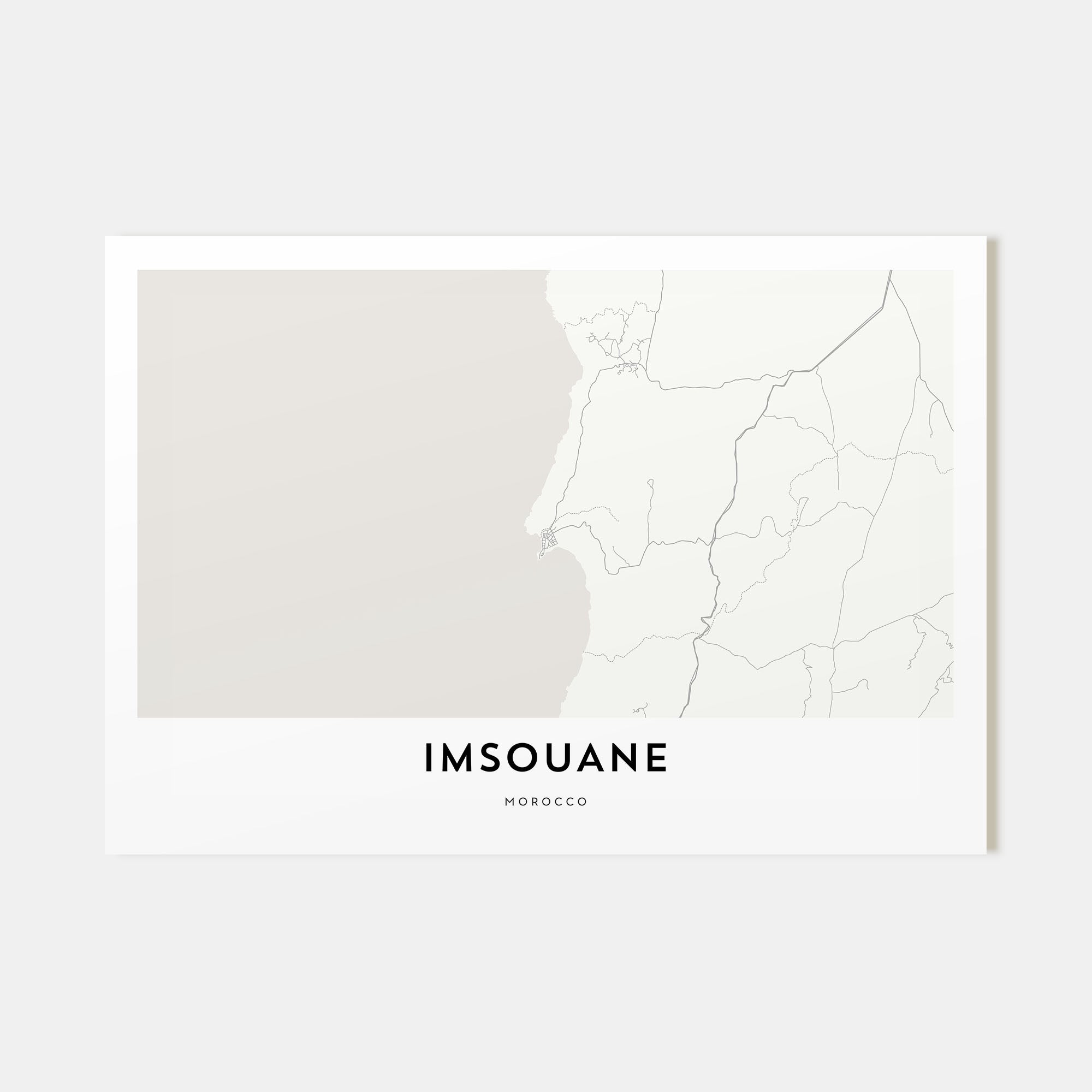 Imsouane Map Landscape Poster