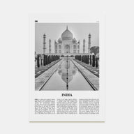 India Travel B&W Poster