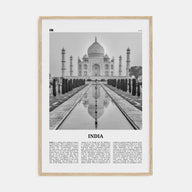 India Travel B&W Poster