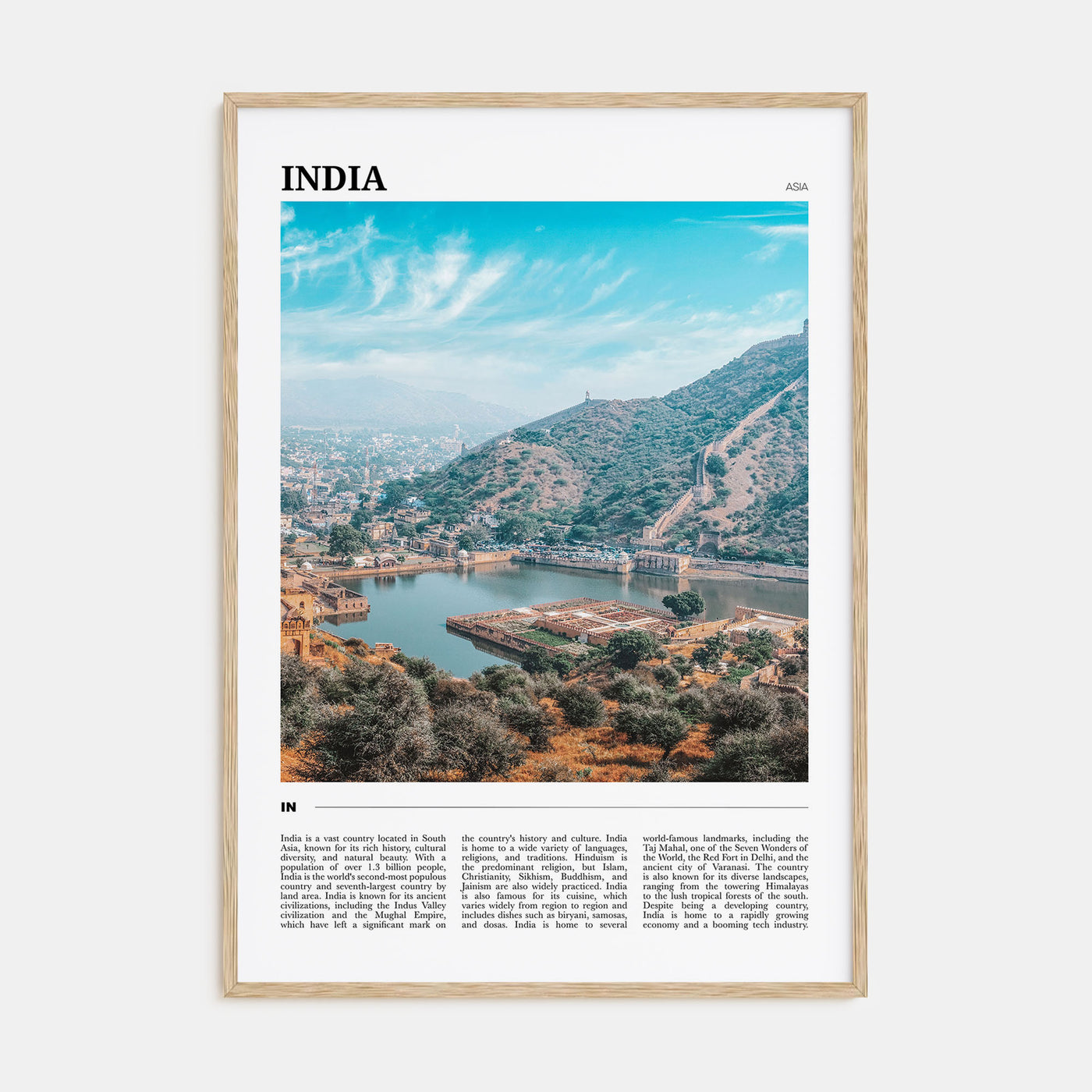 India Travel Color Poster
