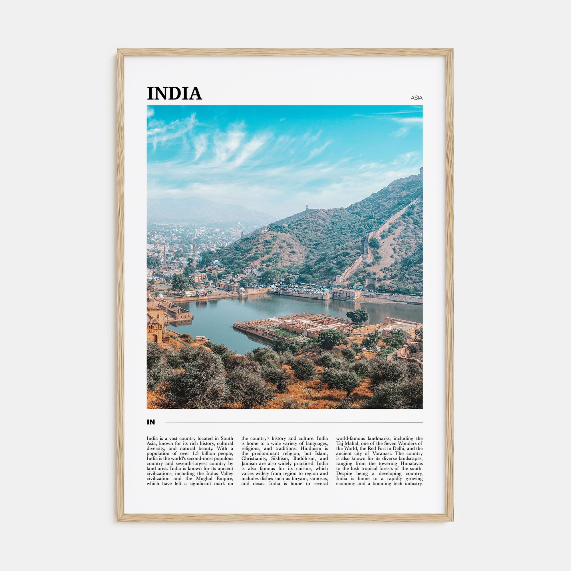 India Travel Color Poster