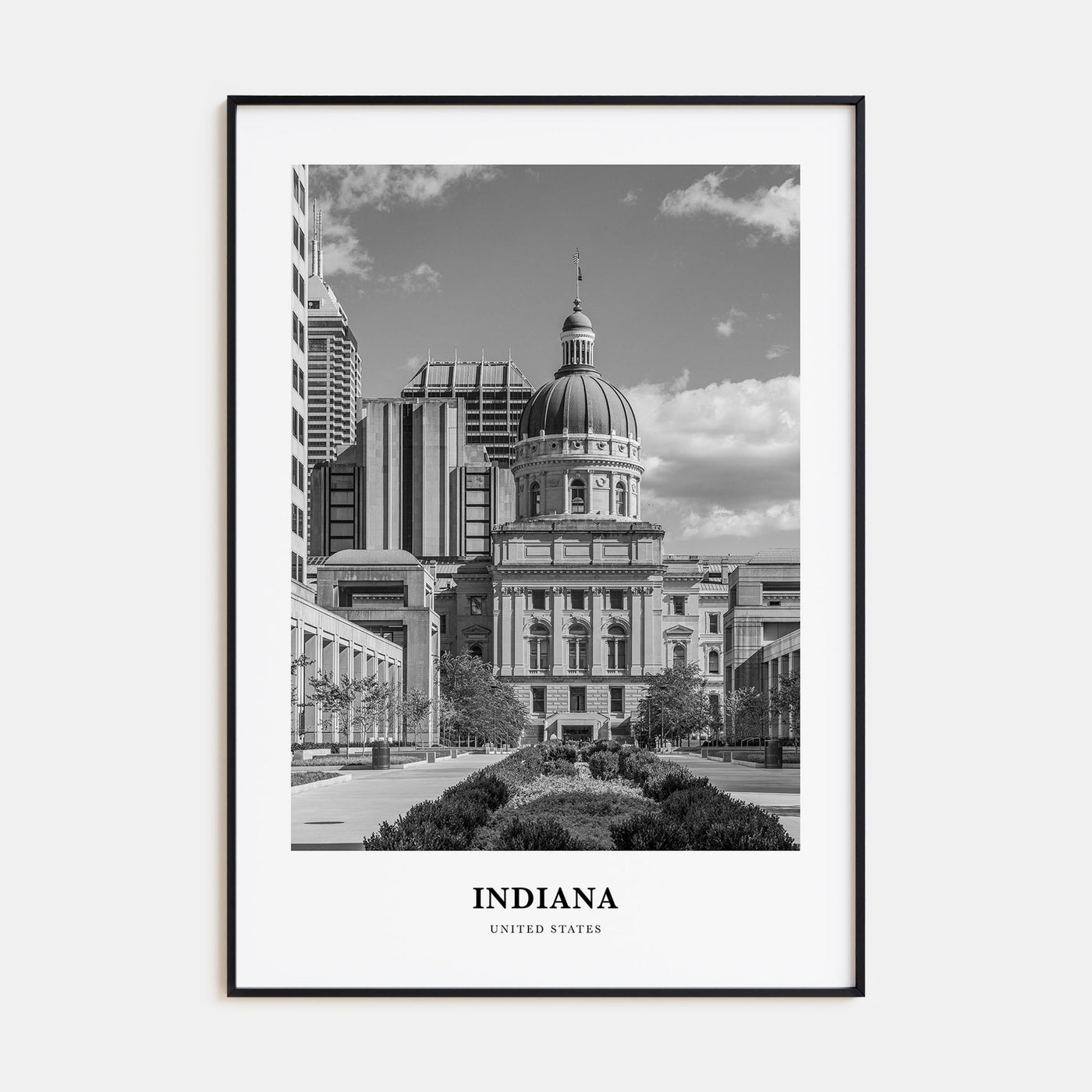 Indiana Portrait B&W Poster