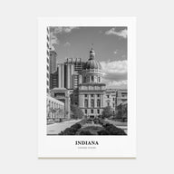 Indiana Portrait B&W Poster