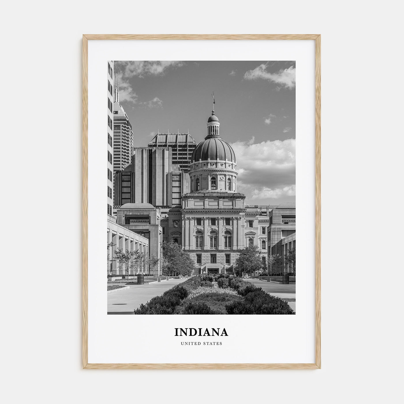 Indiana Portrait B&W Poster