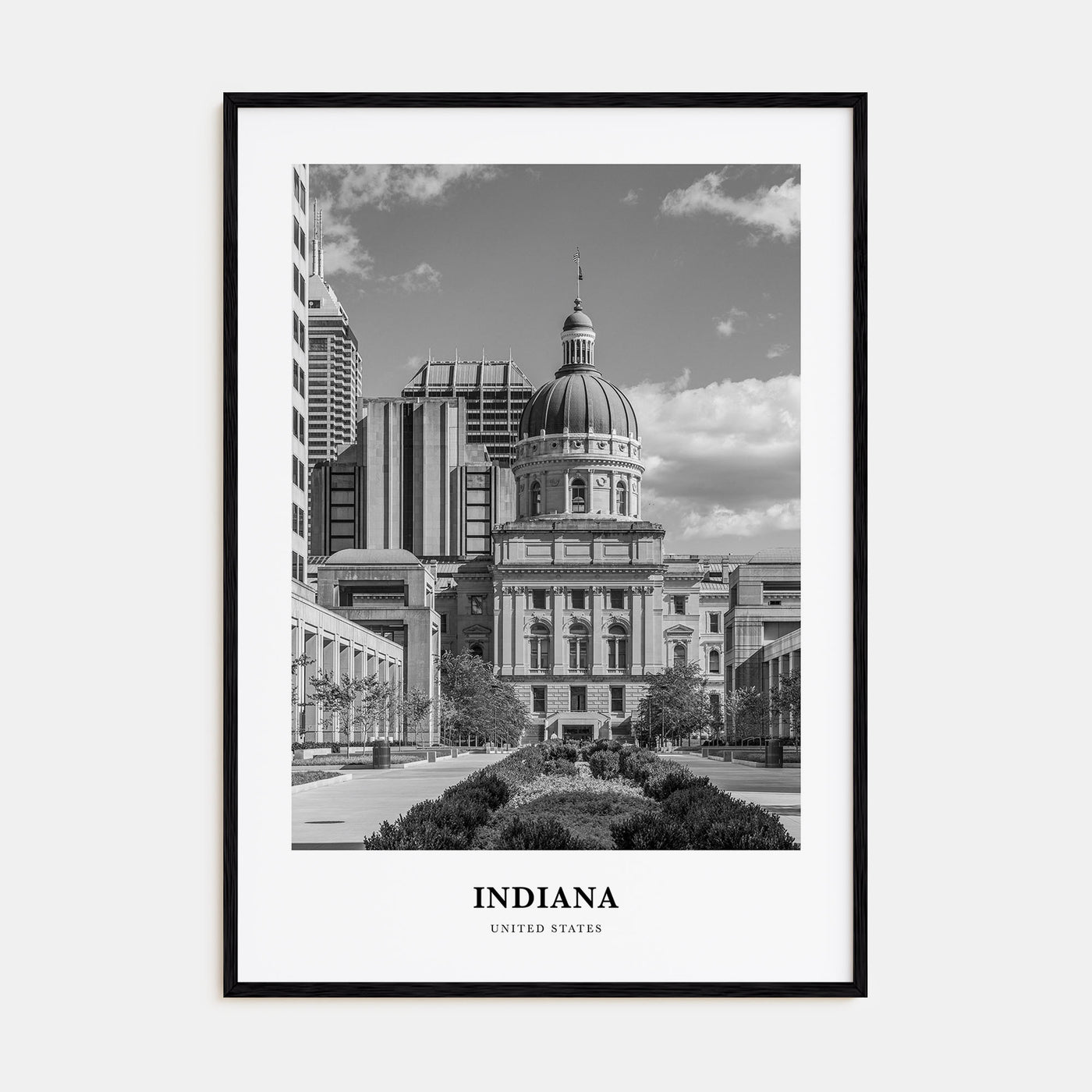 Indiana Portrait B&W Poster
