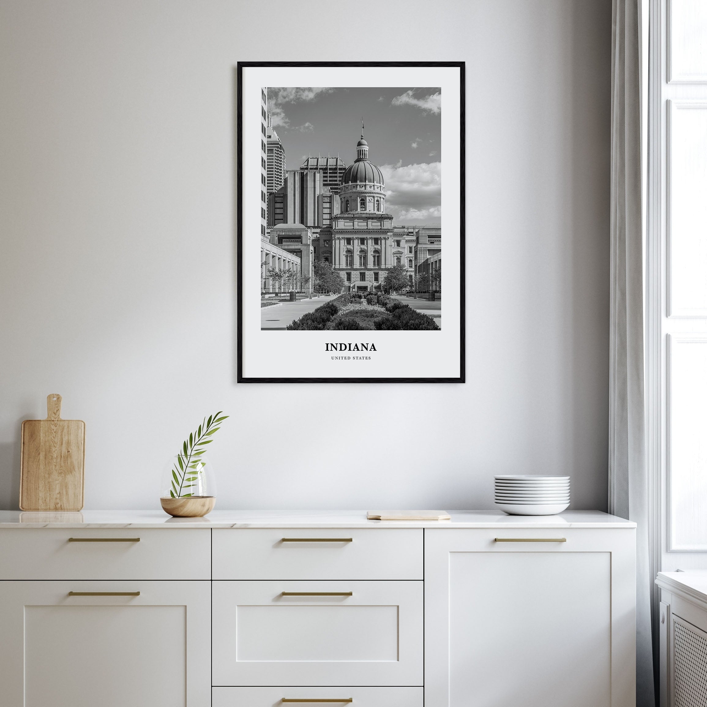 Indiana Portrait B&W Poster
