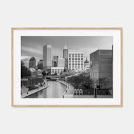 Indianapolis Landscape B&W Poster