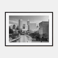 Indianapolis Landscape B&W Poster
