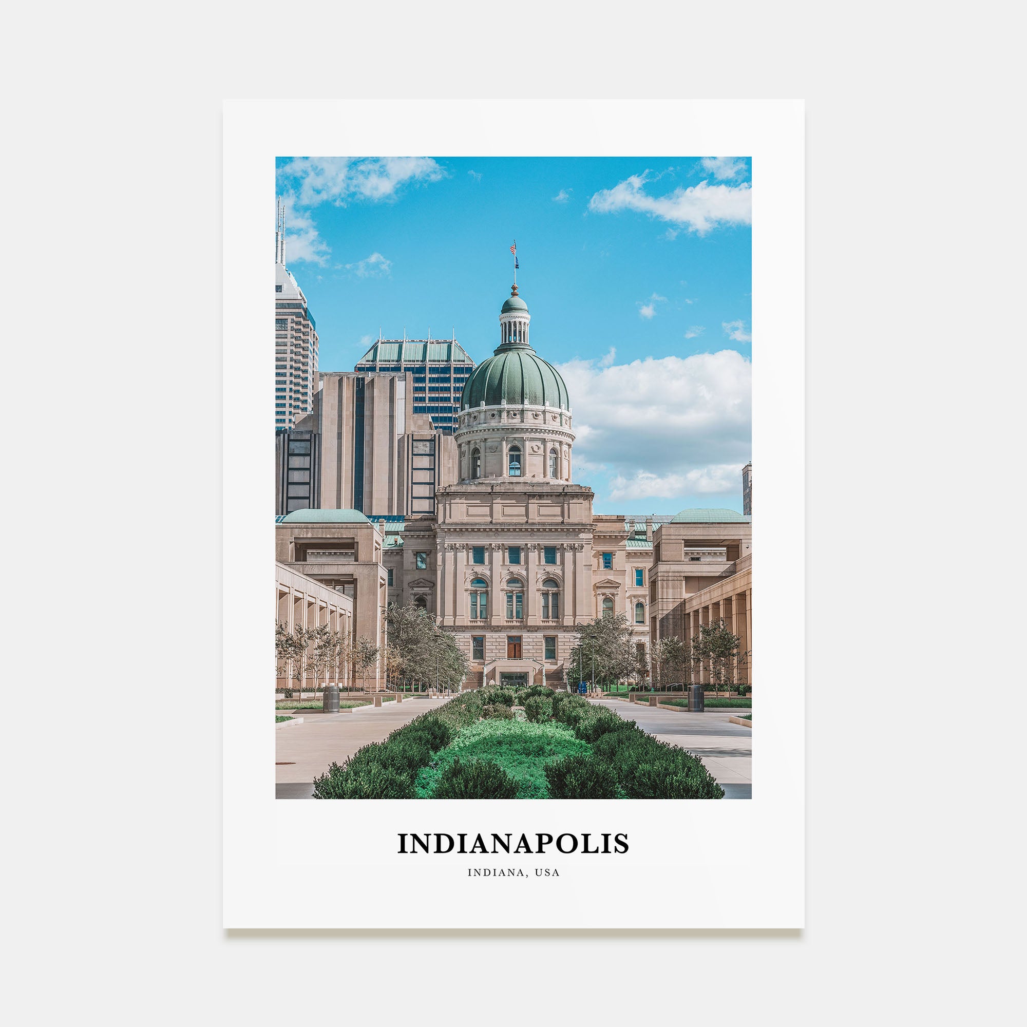 Indianapolis Portrait Color No 2 Poster