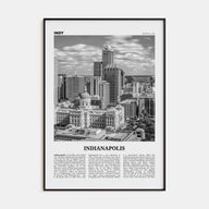 Indianapolis Travel B&W No 1 Poster