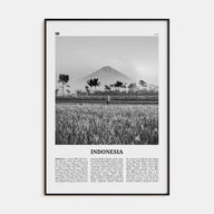 Indonesia Travel B&W No 1 Poster