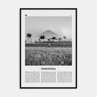 Indonesia Travel B&W No 1 Poster