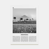 Indonesia Travel B&W No 1 Poster