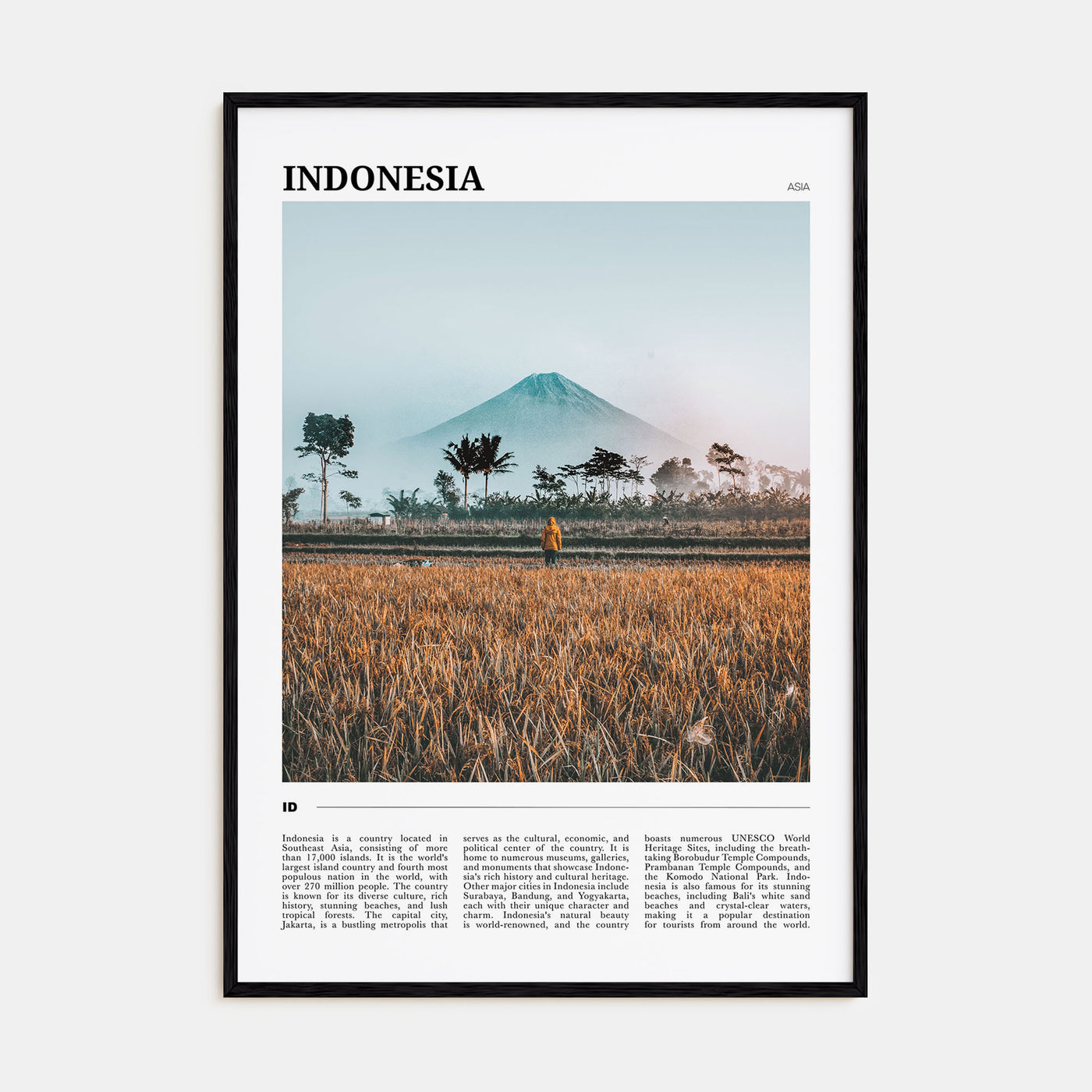Indonesia Travel Color Poster