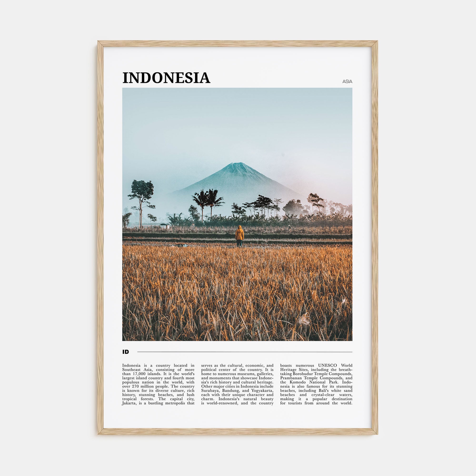 Indonesia Travel Color Poster