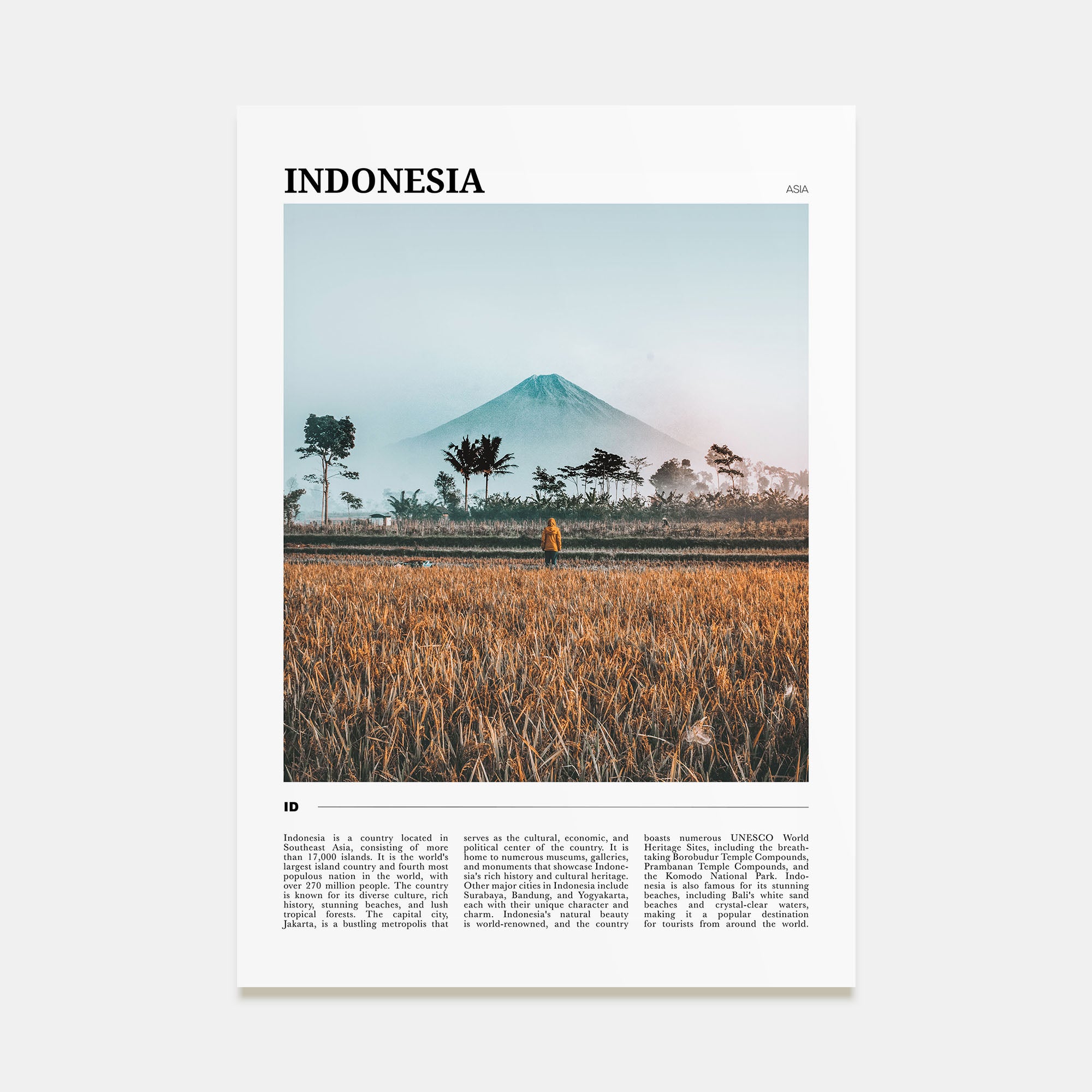Indonesia Travel Color Poster