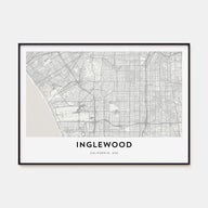 Inglewood Map Landscape Poster