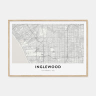Inglewood Map Landscape Poster