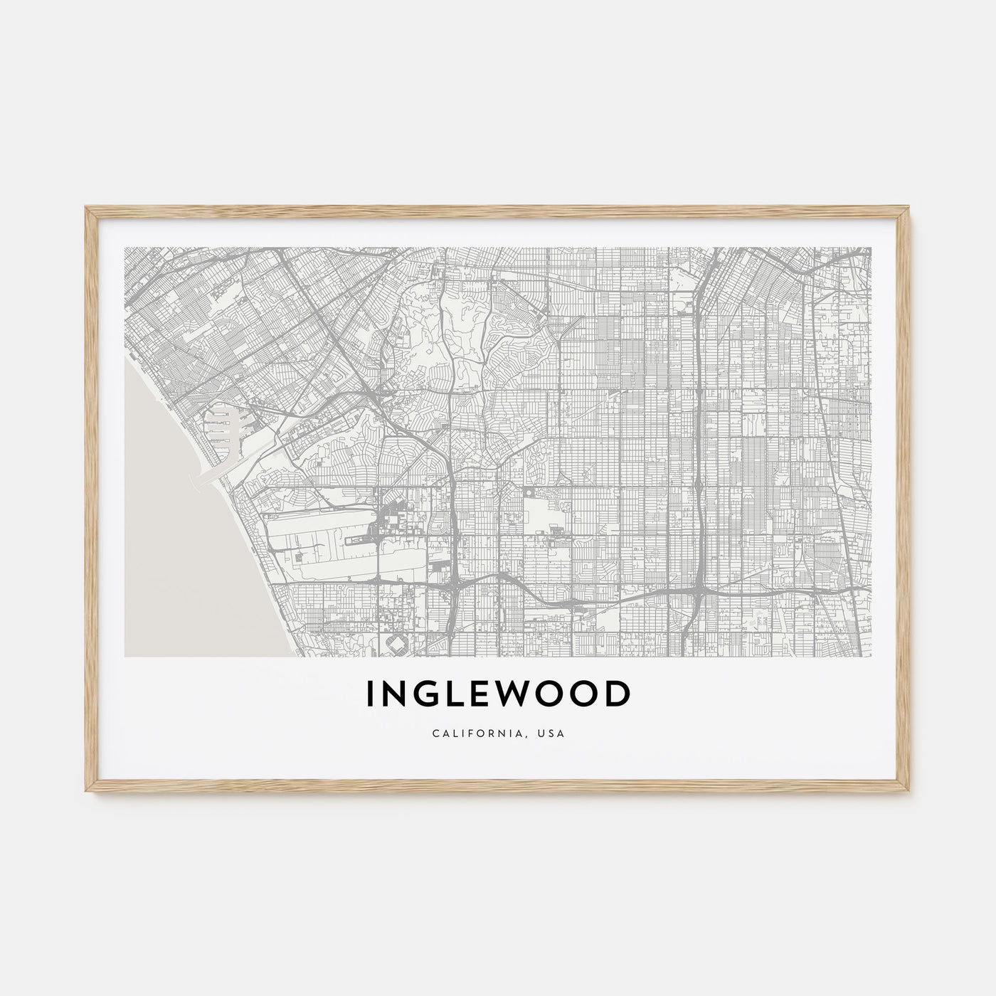 Inglewood Map Landscape Poster
