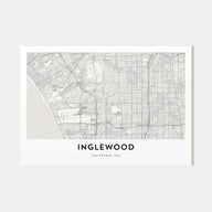 Inglewood Map Landscape Poster