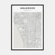 Inglewood Map Portrait Poster