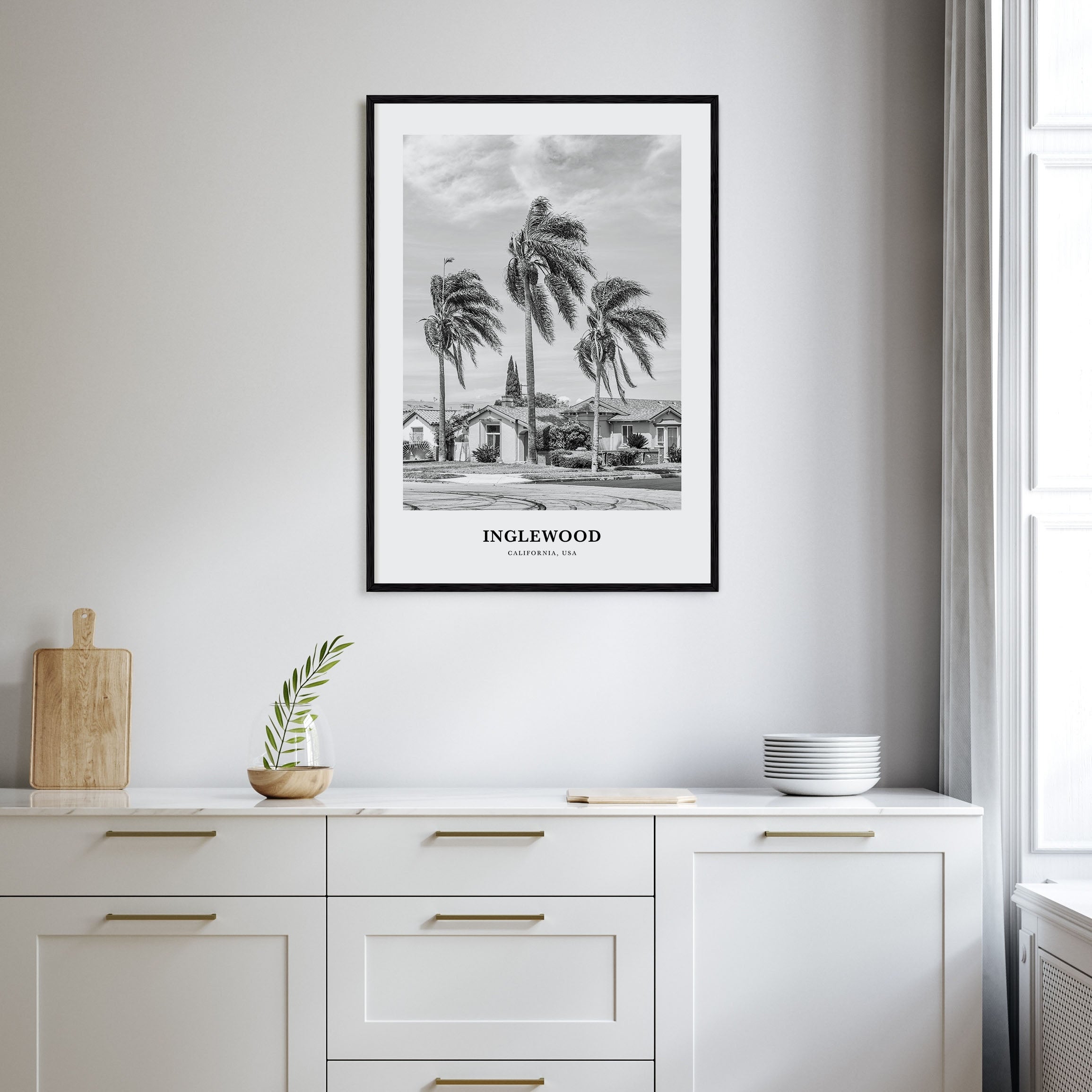 Inglewood Portrait B&W Poster