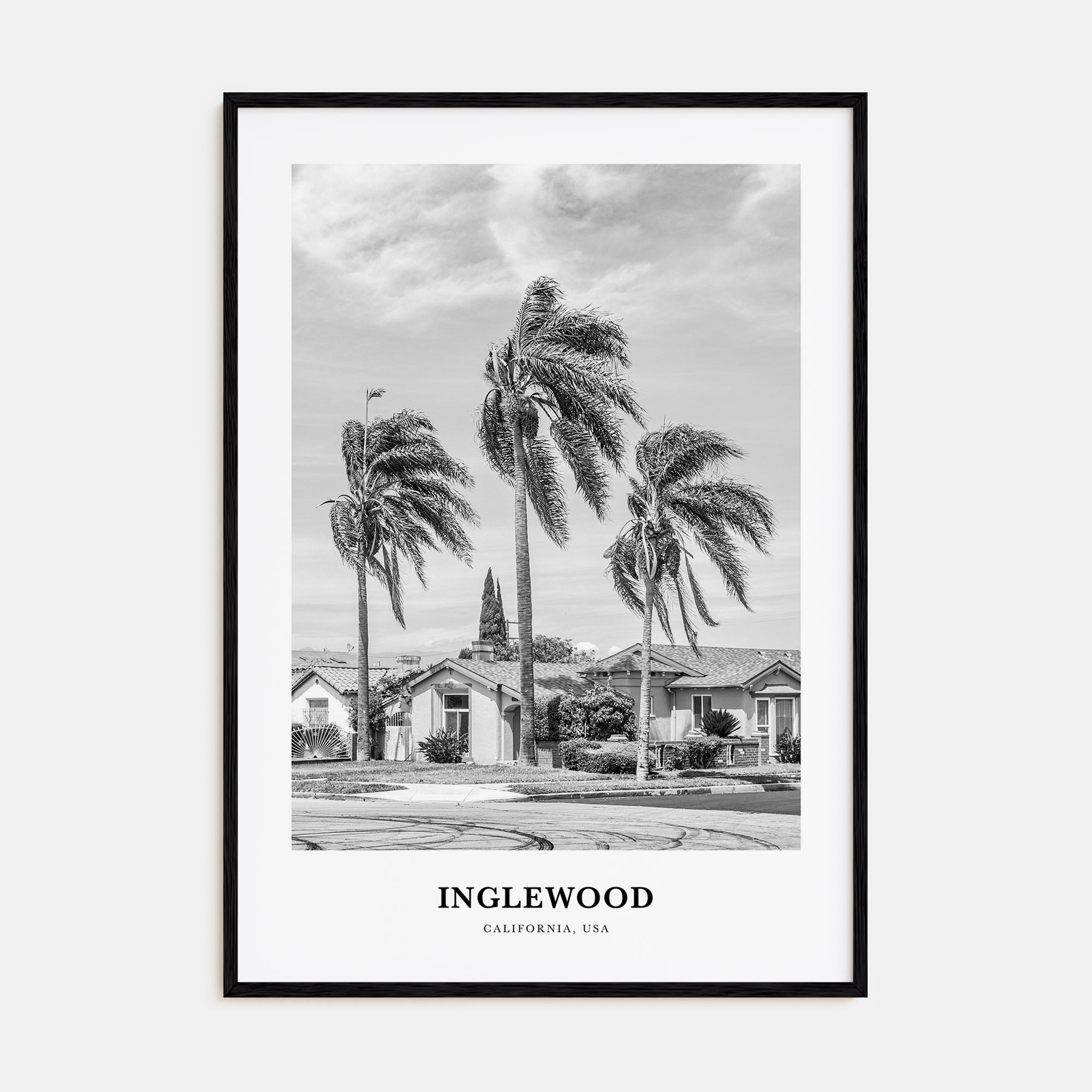 Inglewood Portrait B&W Poster